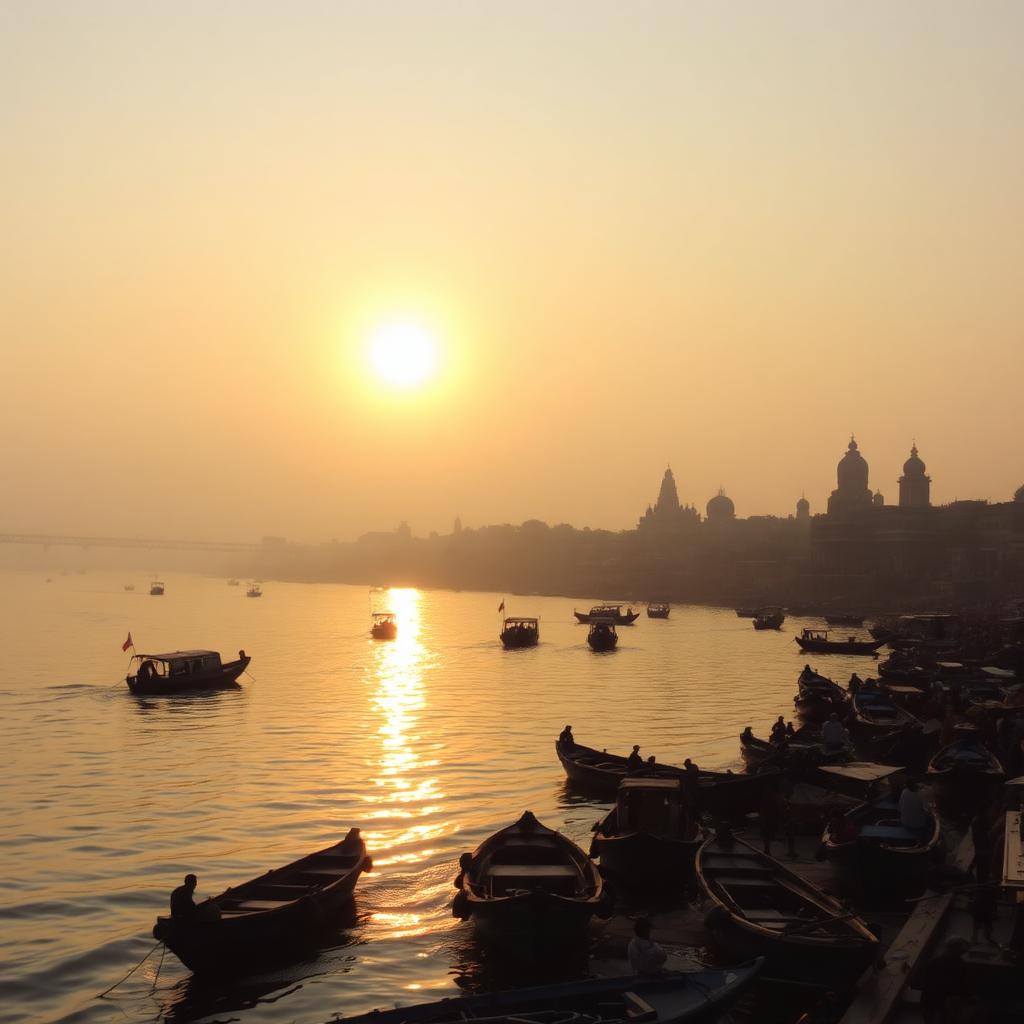 Varanasi Ghat at sunrise